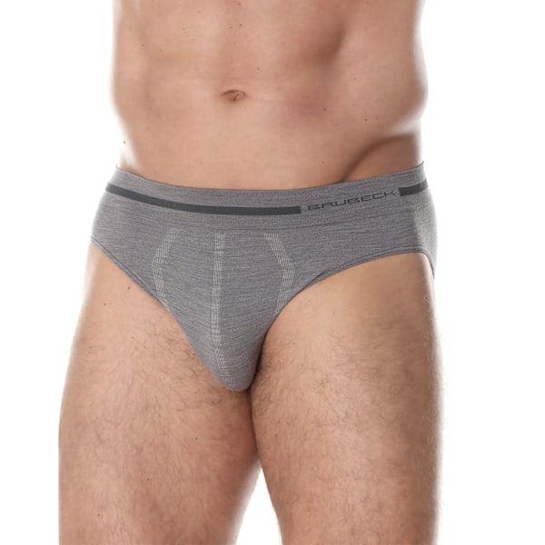 Trosor för herrar BRUBECK COMFORT WOOL Termoaktiv kalsonger MERINOULL Mörk grå M