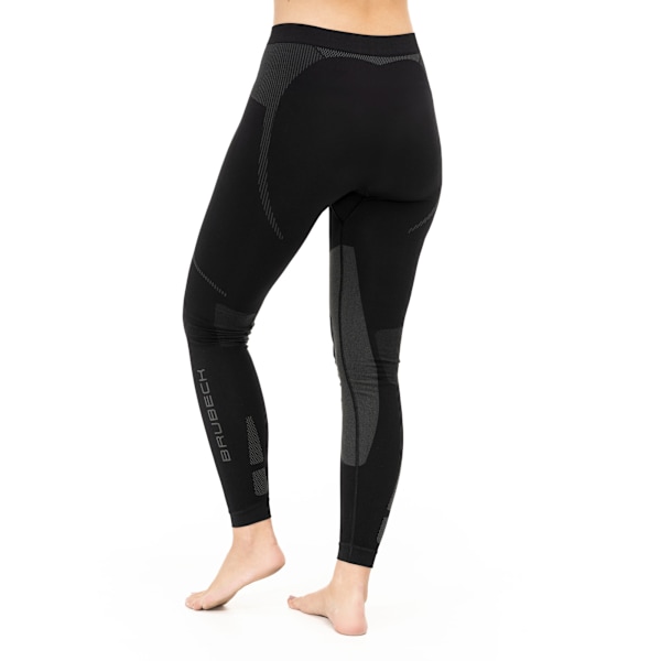 Dambyxor Brubeck DRY Leggings Termoaktiva underkläder Svart-grafit XL