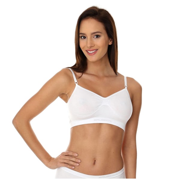 Sömlös behå BRUBECK COMFORT COTTON Termoaktiv BH Vit, Beige, Svart Vit 80C
