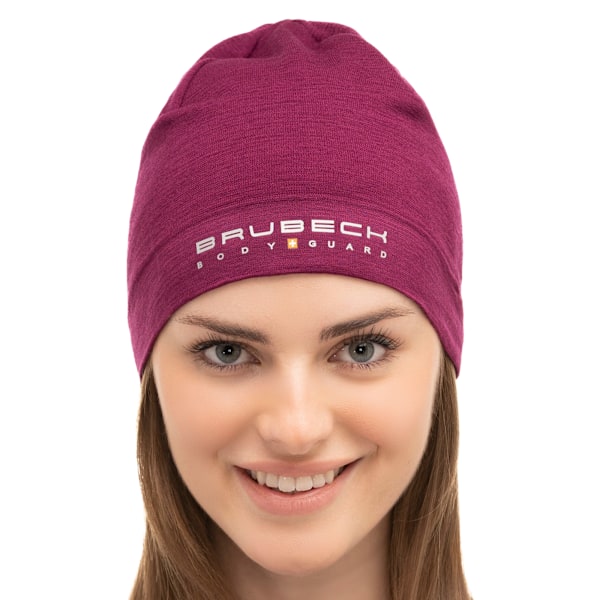 Termoaktiv Mössa Brubeck Extreme Wool Merinoull UNISEX Plommon M