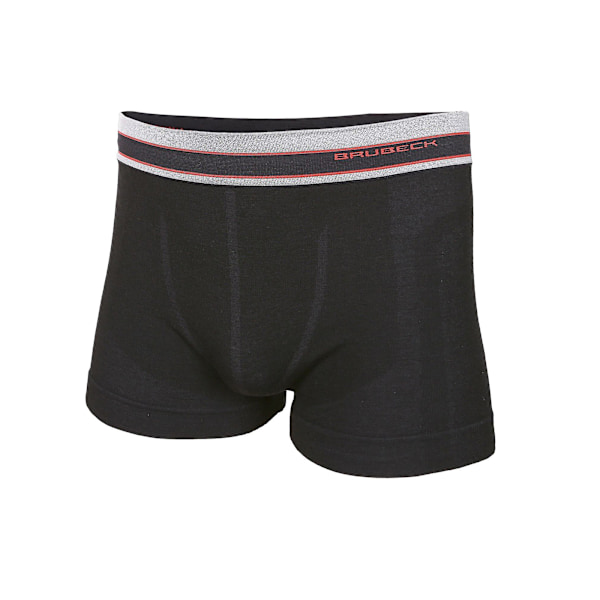 Boxershorts för män Brubeck ACTIVE WOOL termoaktiv merinoull Svart M