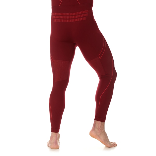 Herrbyxor Brubeck THERMO Lång thermo-aktiva leggings Vinröd XXL