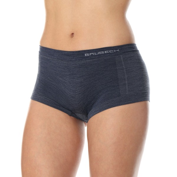 Boxershorts för kvinnor BRUBECK COMFORT WOOL Thermoaktiva trosor MERINOULL Mörk denim L