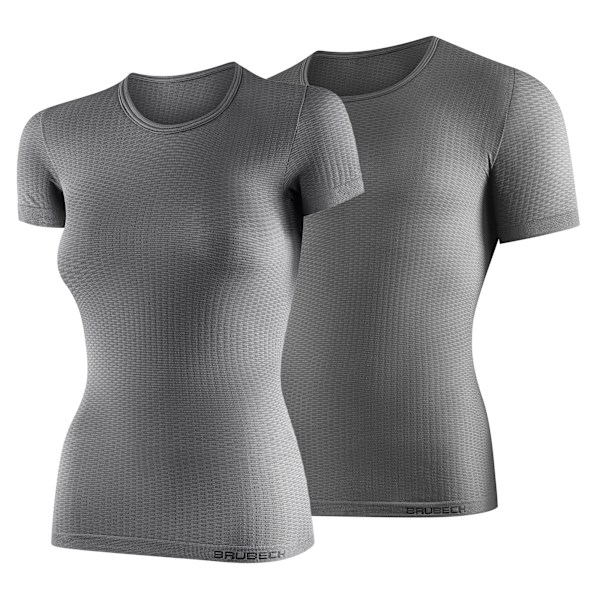 Kortärmad termoaktiv T-shirt Brubeck Base Layer UNISEX Grå S