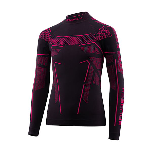 Långärmad T-shirt Brubeck för barn THERMO JUNIOR Termisk Sweatshirt Svart-fuchsia 140/146