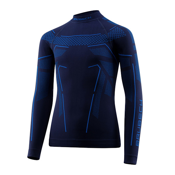 Långärmad T-shirt Brubeck för barn THERMO JUNIOR Termisk Sweatshirt Marinblå-blå 128/134