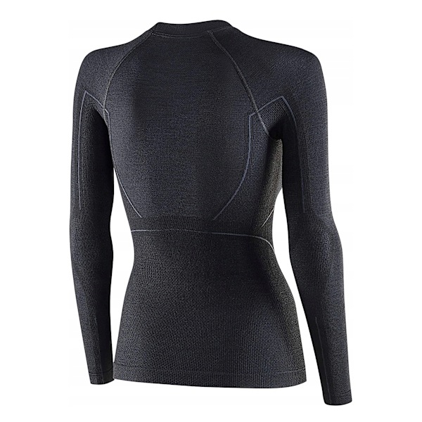 Långärmad T-shirt för damer Brubeck ACTIVE WOOL Termoaktivunderkläder Merinoull Svart M