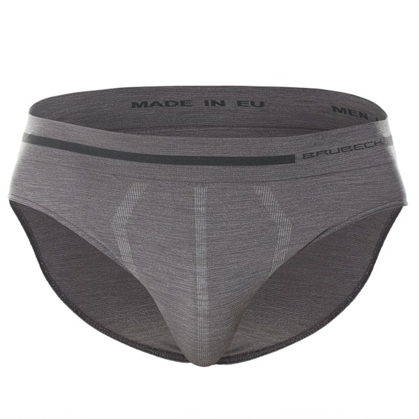 Trosor för herrar BRUBECK COMFORT WOOL Termoaktiv kalsonger MERINOULL Mörk grå XL