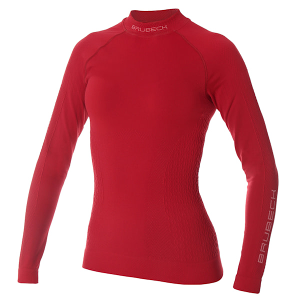 Blus för kvinnor Brubeck EXTREME THERMO Långärmad Termoaktiv T-shirt Vinröd S