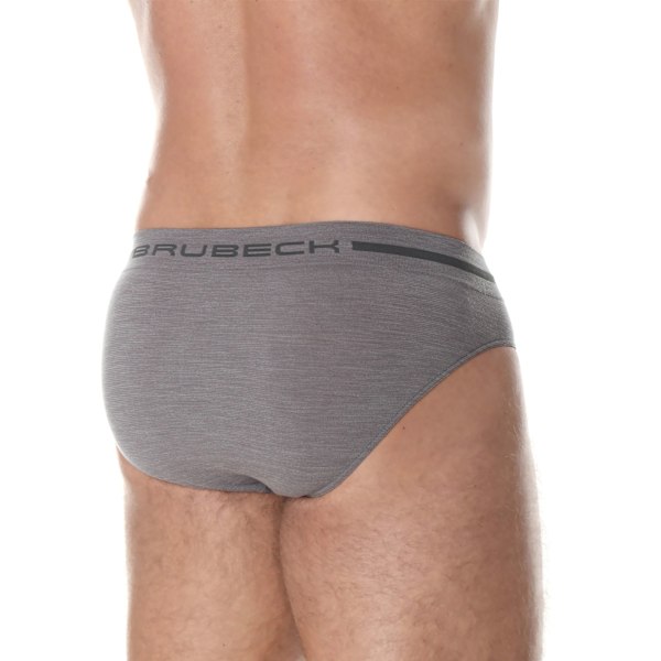 Trosor för herrar BRUBECK COMFORT WOOL Termoaktiv kalsonger MERINOULL Mörk grå M