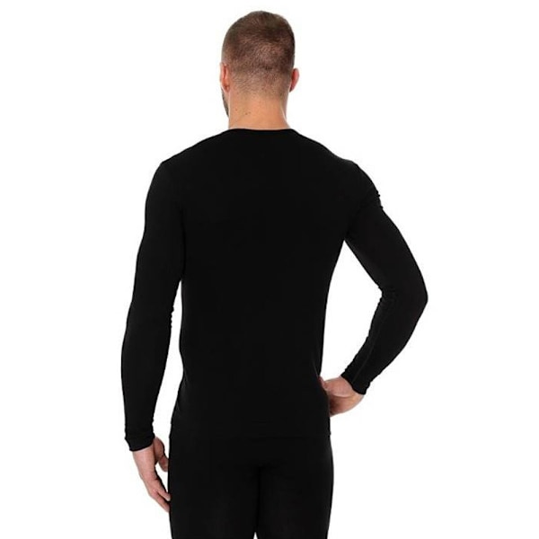 Långärmad T-shirt för män BRUBECK COMFORT COTTON Termoaktiva underkläder Svart L