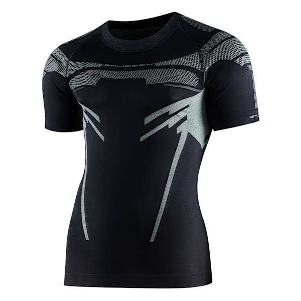 Kortärmad T-shirt för herrar Brubeck DRY Termoaktiv Svart-grafit M