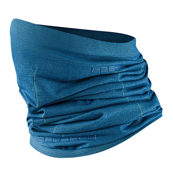 Termoaktiv tubhalsduk i ull BRUBECK MERINOULL Huvudkläde UNISEX Denim M