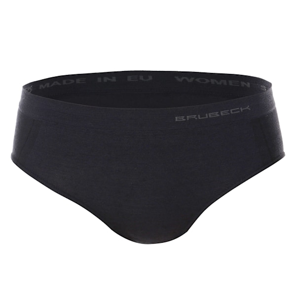 Hipster trosor för kvinnor Classic BRUBECK COMFORT WOOL Termoaktiva MERINOULL Svart M