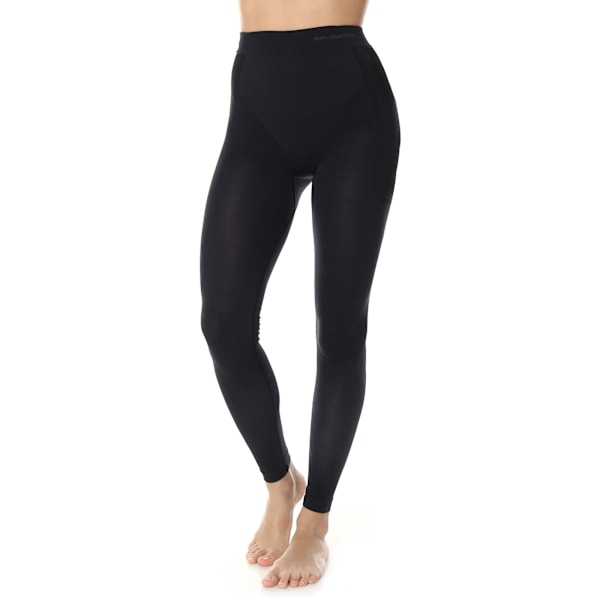 Leggings för kvinnor BRUBECK COMFORT WOOL Termoaktivunderkläder MERINOULL Svart
