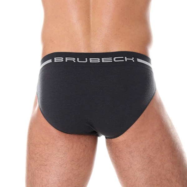 Trosor för herrar BRUBECK COMFORT WOOL Termoaktiv kalsonger MERINOULL Grafit M
