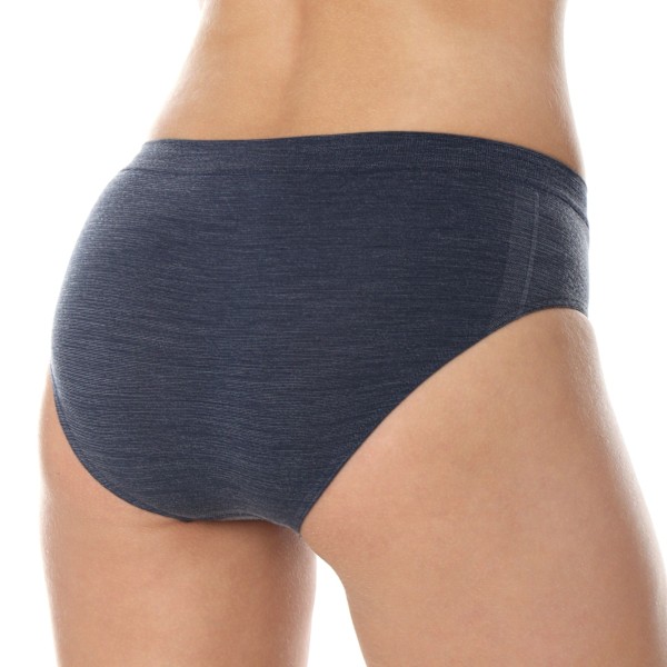 Hipster trosor för kvinnor Classic BRUBECK COMFORT WOOL Termoaktiva MERINOULL Mörk denim XL