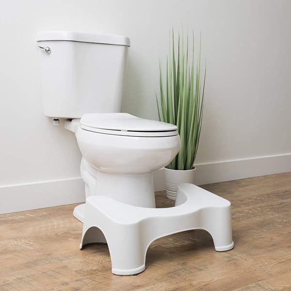 Original badrumspall för toalett, 23 cm hög, vit