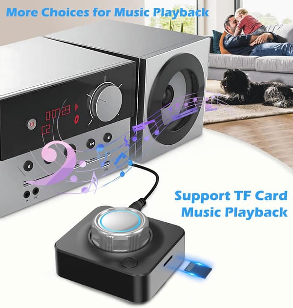 Hjemmestereo Bluetooth-mottaker, RCA Bluetooth-adapter for gamle mottakere med 3D-surroundlyd