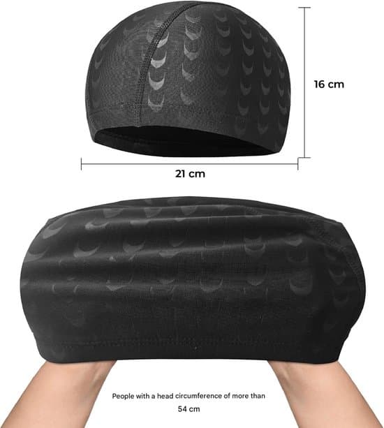 2 stk. badehætter Øre- og hårbeskyttelse – Badehætter til voksne (mænd og kvinder) Trykt design Dobbeltlags elasticitet Materiale: polyester 22 x 16 cm