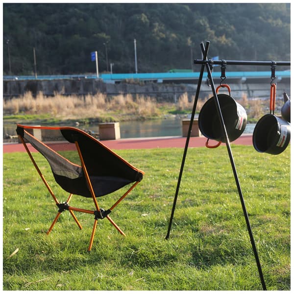 Sammenklappelig campingstol med armlæn Blue and black