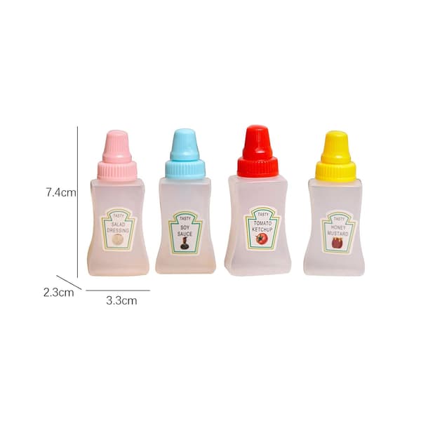 4x Honningflasker Opbevaring Tom Mini Tomatketchupflaske
