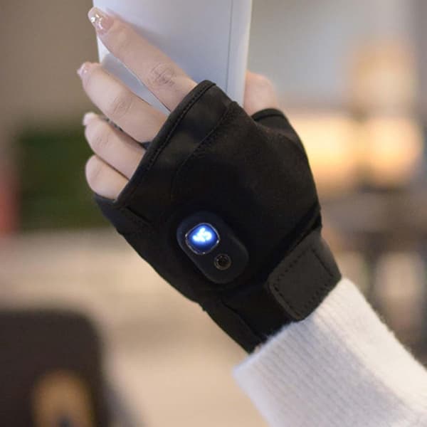 Opvarmede handsker - Opvarmede vinterhandsker - USB-opvarmede handsker Bærbare touchscreen-skrivehandsker Genopladelig håndvarmer - Sort - 15x9cm