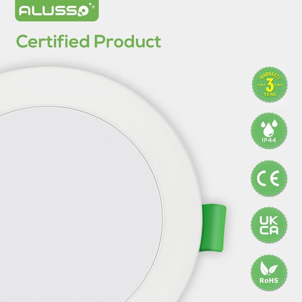 6 stk. 7W Hvit LED Downlight Innfelte Taklamper Slank Spot Light