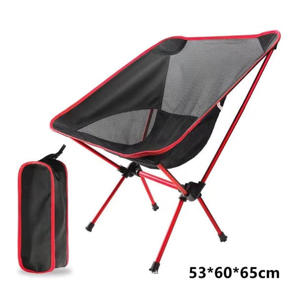 Sammenklappelig campingstol med armlæn Red
