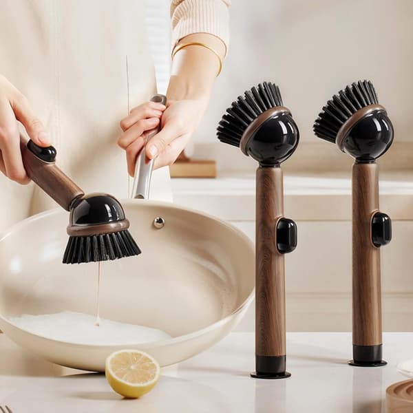 Långskaftad köksborste, skadar inte kokkärl | Skadar inte grytan