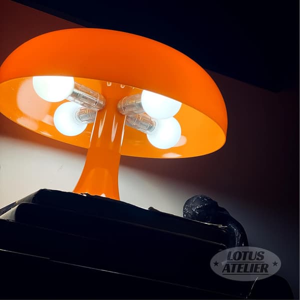 Lotus Studio Orange Svamplampa, Modern Rumsbelysning för Sovrum | Cool Retro Vardagsrumsinredning (Orange)