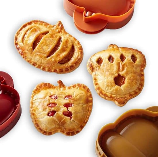 3-pack handpajformar för bakning - degpress minipajformar - enpress höst tacksägelse halloween äpple pumpa handpajmakare