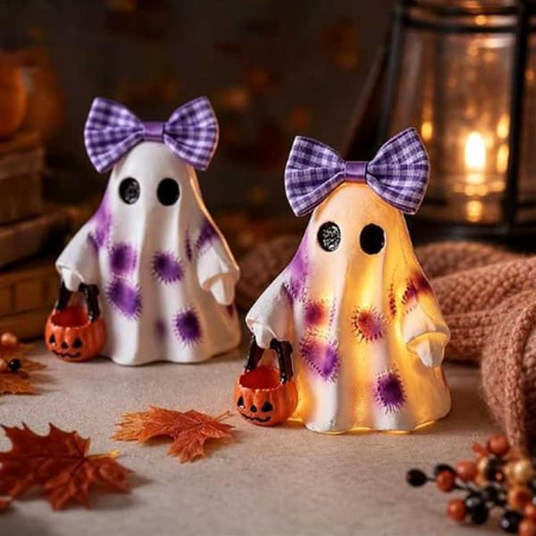 Halloween Spøgelse Harpiks Håndværk Figur Skrivebordsornament Bordplade