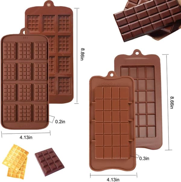 5-delt sjokoladeform, DIY silikonform, silikonsjokoladeform, godteri gelé kake bakeform