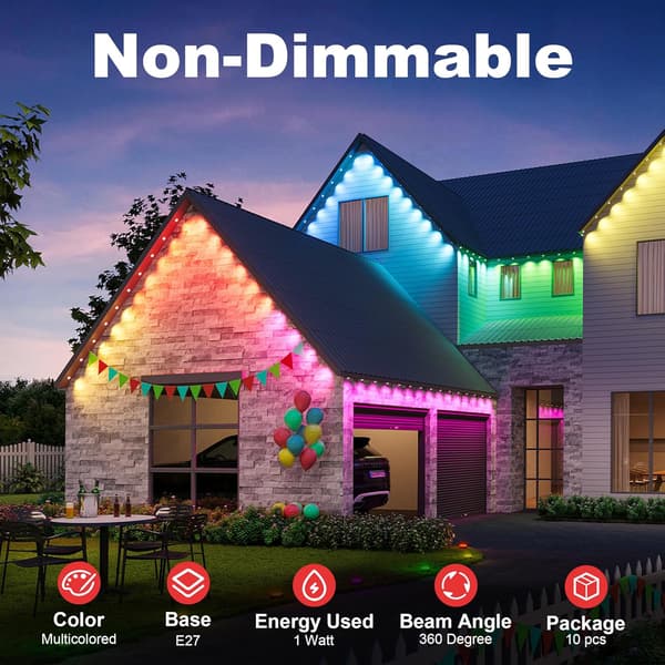 G45 farve LED pære E27/B22 dobbelt interface farverig markise jule scene dekorationspære