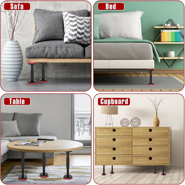 Teleskopisk stödstång, justerbart stödsystem, justerbar stödstång, stöder upp till 200 kg, 18-45 cm skåplyftstång för skåp (2-pack)