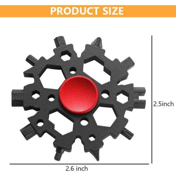Skruvmejsel, 23-i-1 Snöflinga Multiverktyg, Fidget Spinner, 6-pack