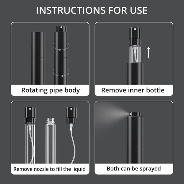 Sprayflaske i rejsestørrelse, 10 ml bærbar mini-sprayflaske, ansigts-finforstøver.