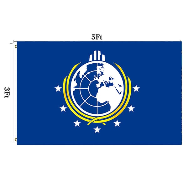 Ulkosisustuslippu - Super Earth 3x5ft polyesterilippu kaksoisompeleella