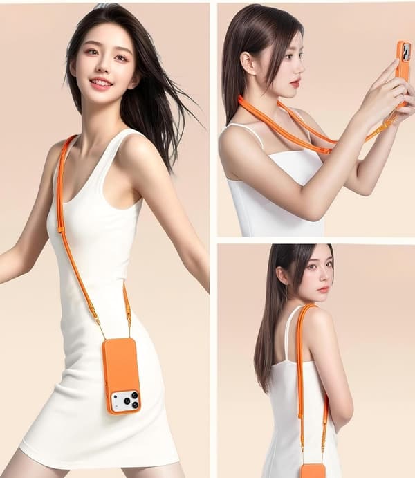 For iPhone 17 Pro Max Justerbar Crossbody Halsstropp