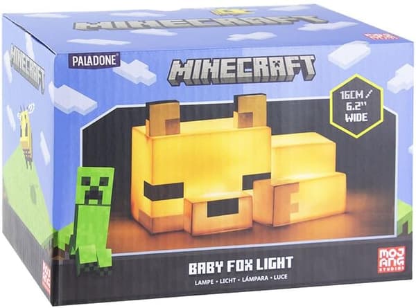 Minecraft Ræv Natlampe - Sød lampe, gaver til drenge og piger, gaming-rum tilbehør og indretning til børneværelset