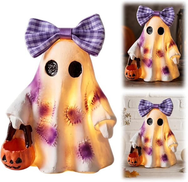Halloween Spøgelse Harpiks Håndværk Figur Skrivebordsornament Bordplade