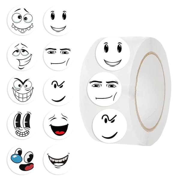 Emoji-ansiktsklistremerker - Morsomme klistremerker