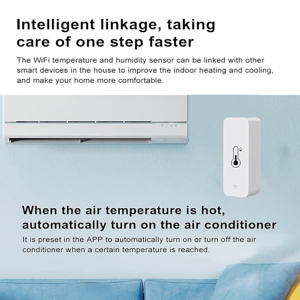 Tuya App WiFi Temperatur Fugtigheds Sensor, 3 stk.