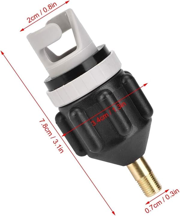 Pumpadapter, paddelbräda luftmunstycke gummi roddbåt luftventil bilpump uppblåsbar adapter för surfing paddelbräda kajakdelar tillbehör