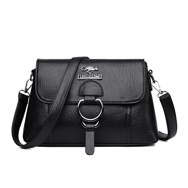 Dam Läder Crossbody Handväskor Multi-Ficka Axelväskor Handväskor Plånböcker