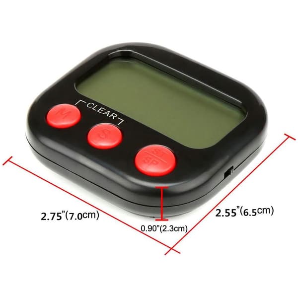 Klasseromstimere for lærere Barn Stor Magnetisk Digital Timer 2-pakning Black