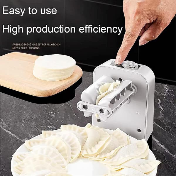 Elektrisk Dumpling Maker 2025 - Automatisk Dumpling Maskine med Ske & Børste, Justerbar Hjemme Dumpling Form