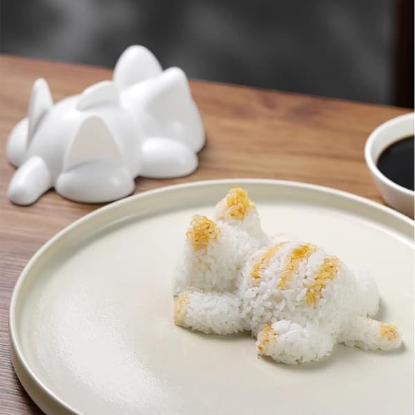 Søt Katteform Onigiri Form Sushi Maker - Matsikker Plast Sushi Risform for Barn, Perfekt for Risballer, Musubi Press & Nigiri Sushi Laging (1)