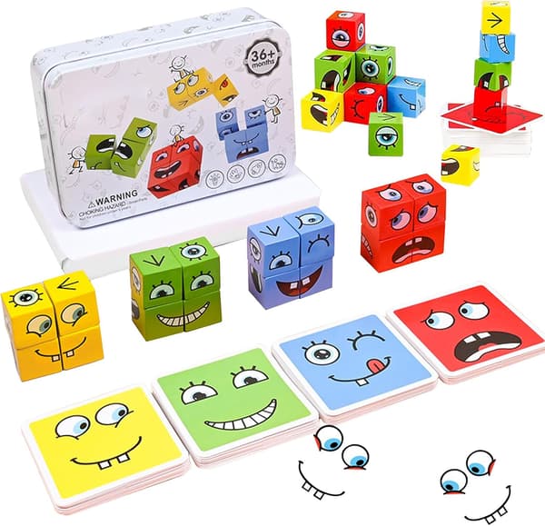 Rubiks kub med ansiktsbyte (Rubiks kub med ansiktsbyte i plåtlåda)